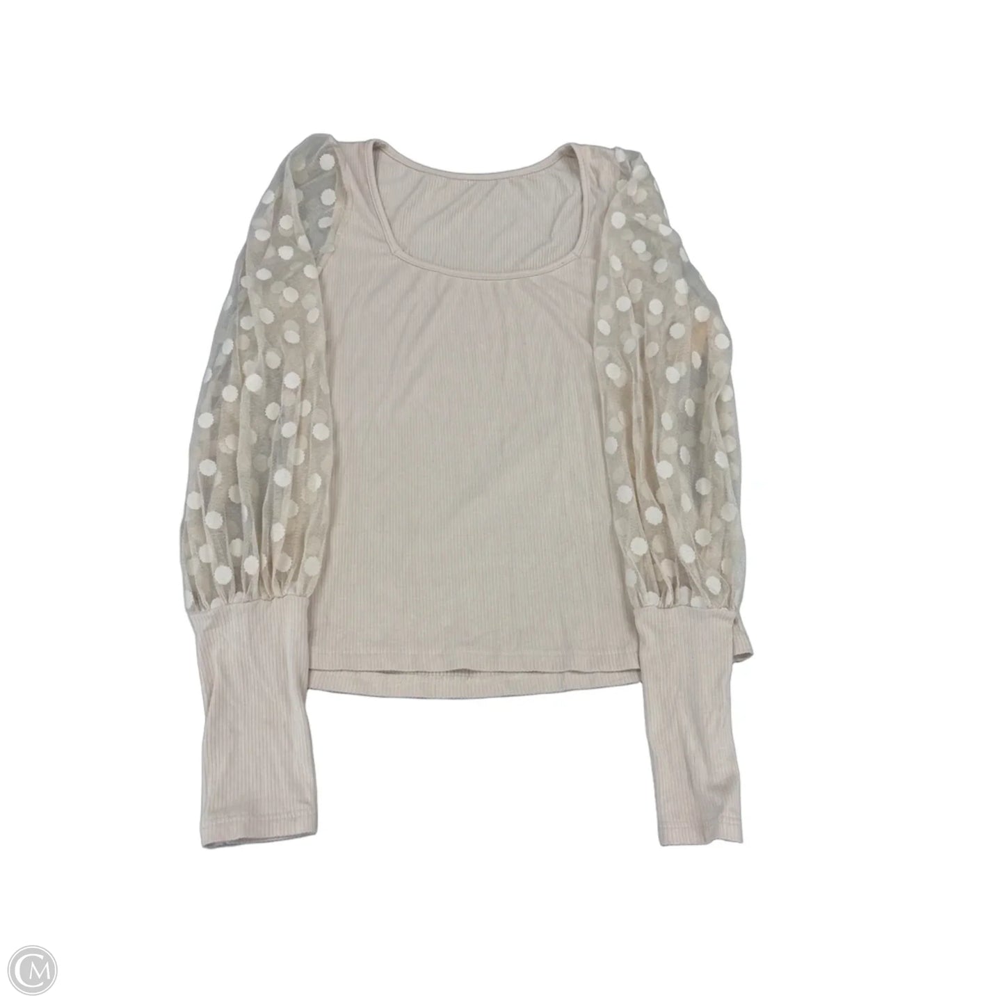 Top Long Sleeve By Cmf In Cream, Size: Xl