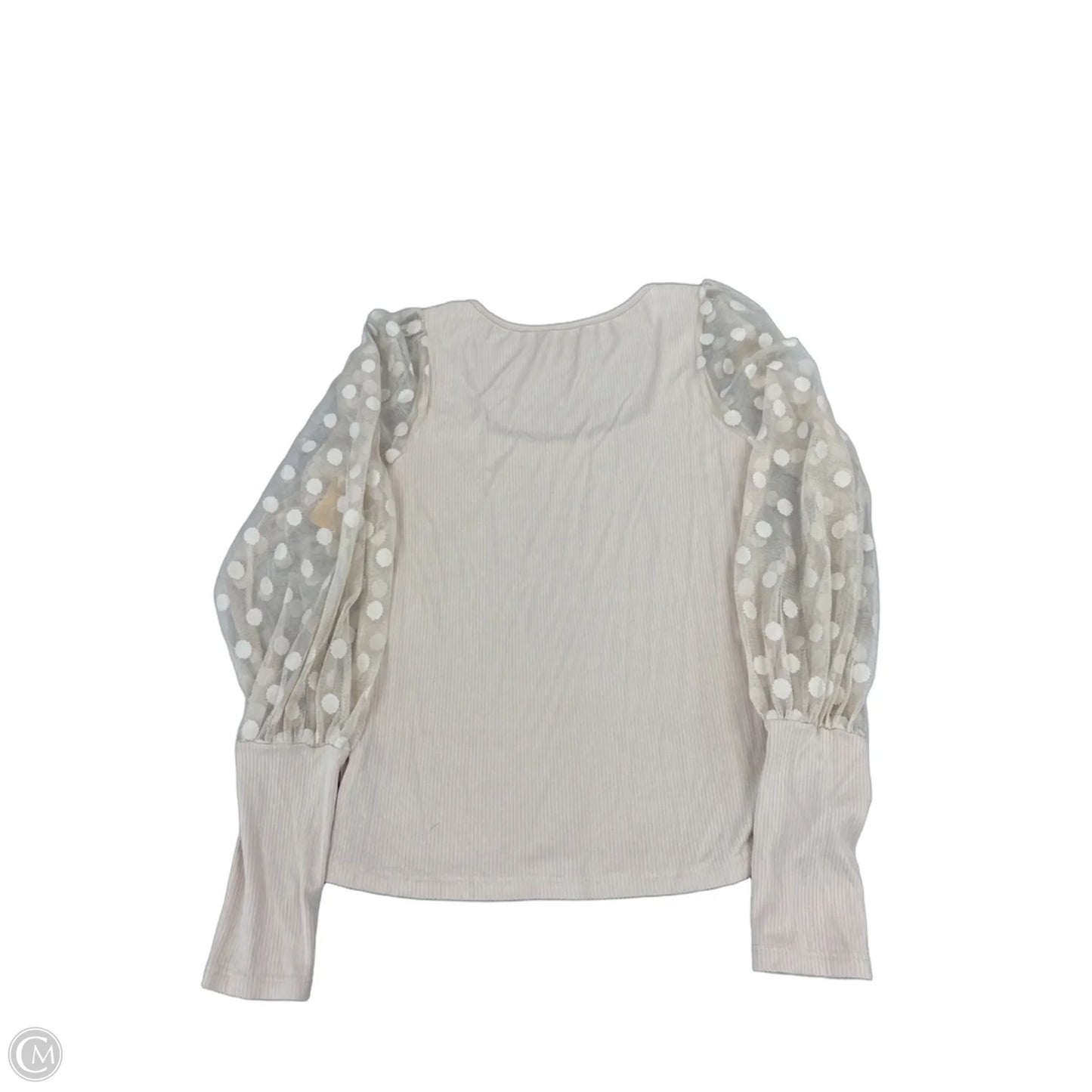 Top Long Sleeve By Cmf In Cream, Size: Xl