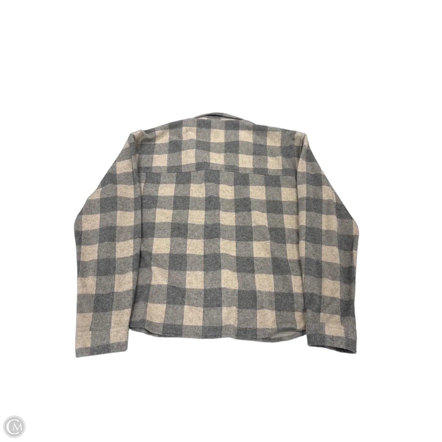 Top Long Sleeve By Beachlunchlounge In Grey & Tan, Size: L