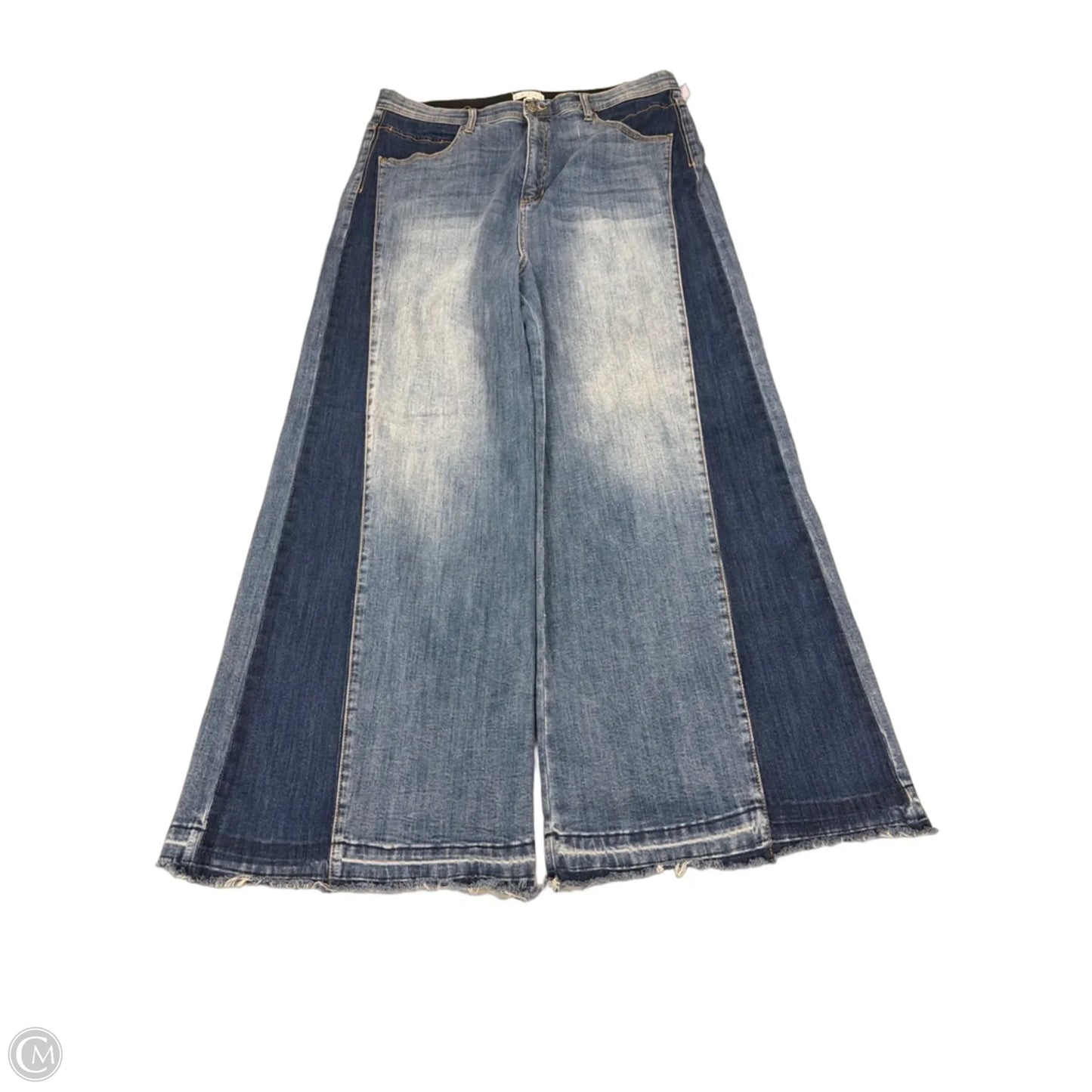 Jeans Wide Leg By Cme In Blue Denim, Size: 22