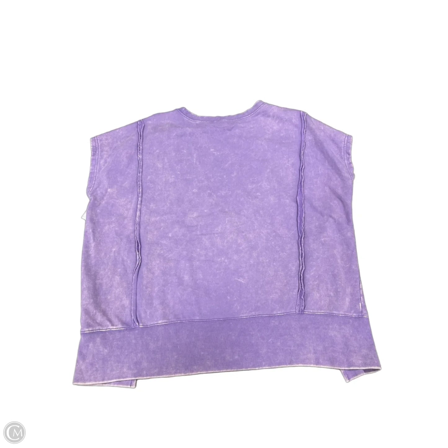 Top Short Sleeve By Zenana In Purple, Size: S