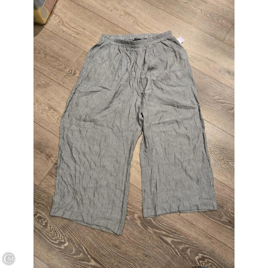 Pants Wide Leg By Modern Works In Grey, Size: 1x