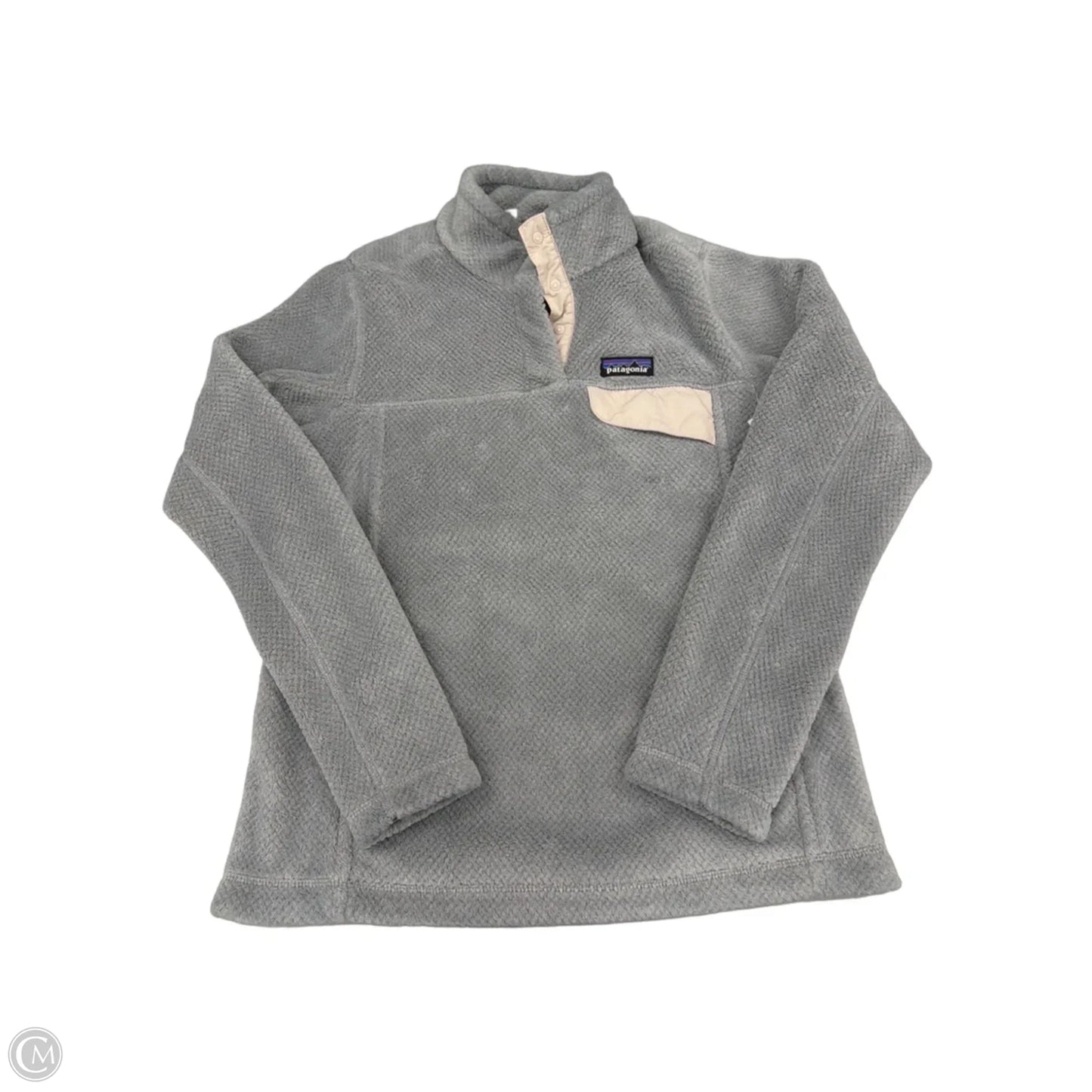 Sweatshirt Collar By Patagonia In Grey, Size: M