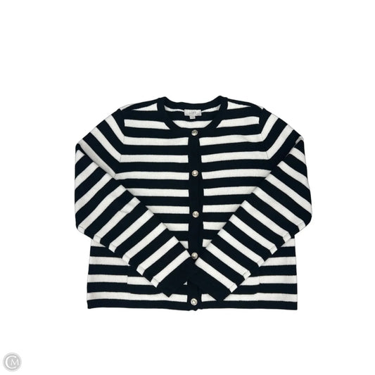 Cardigan By Loft In Striped Pattern, Size: Xl