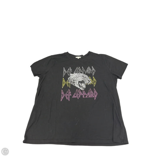 Top Short Sleeve By Maurices In Black, Size: Xl