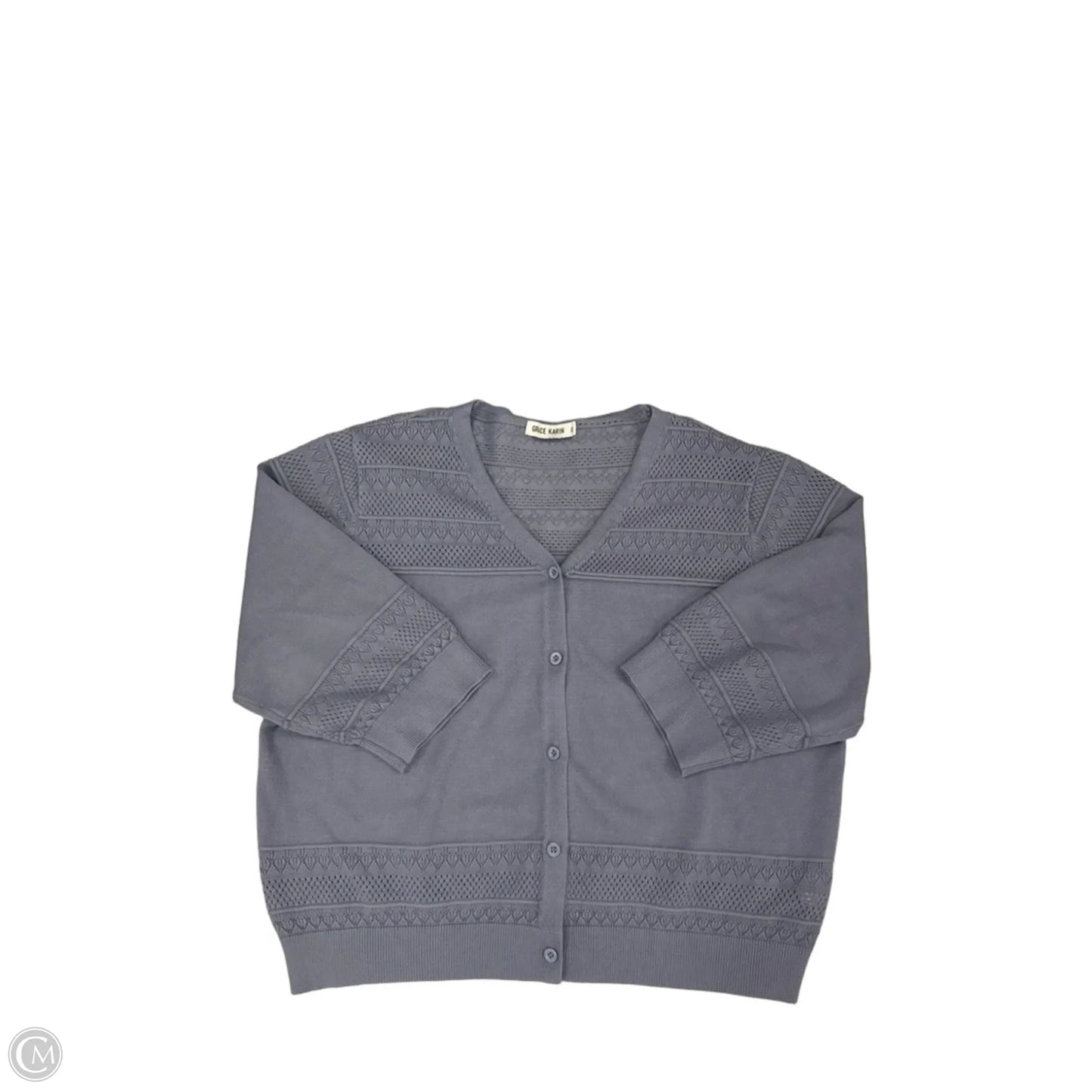 Cardigan By Grace Karin In Blue, Size: Xxl