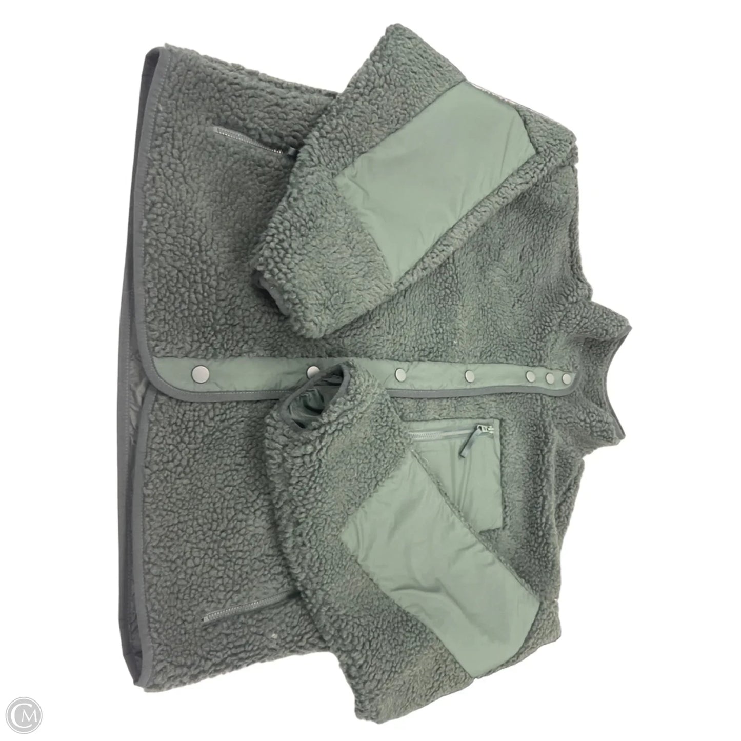 Jacket Fleece By Fabletics In Green, Size: L