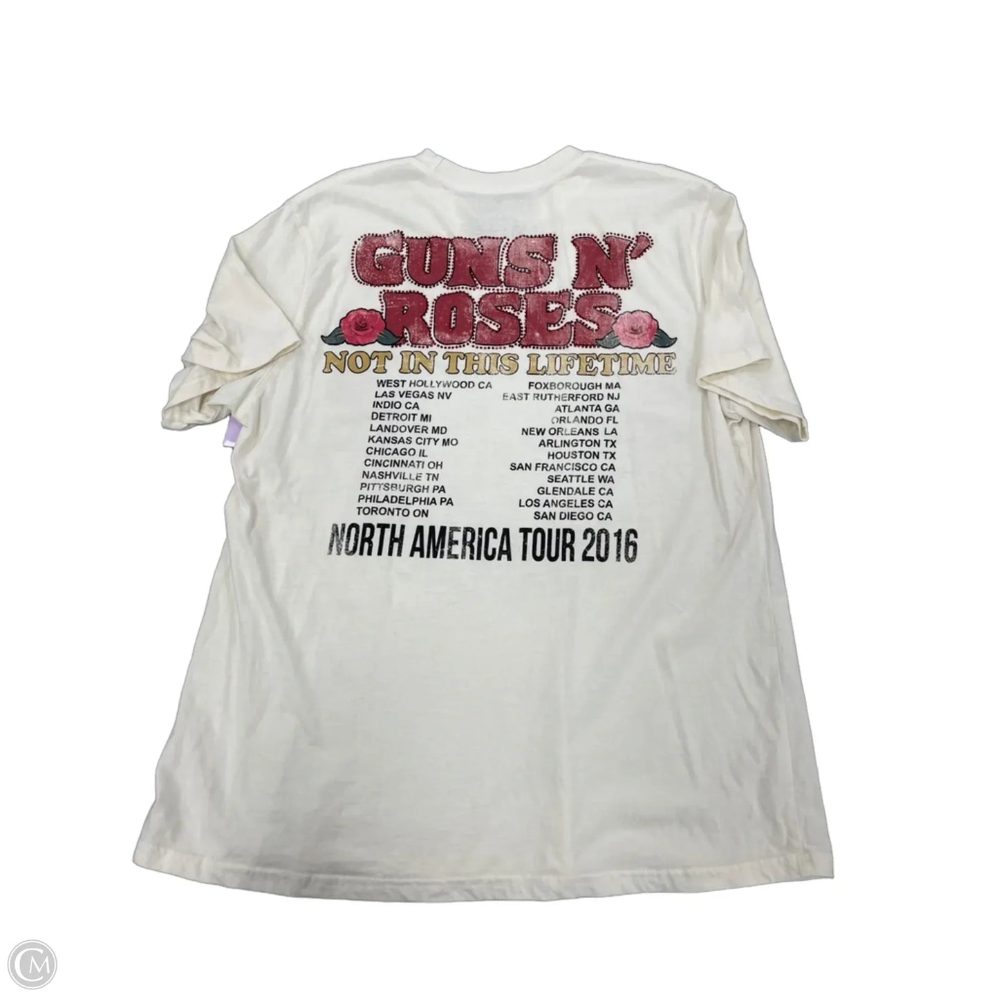 Top Short Sleeve By Cmf In Cream, Size: M