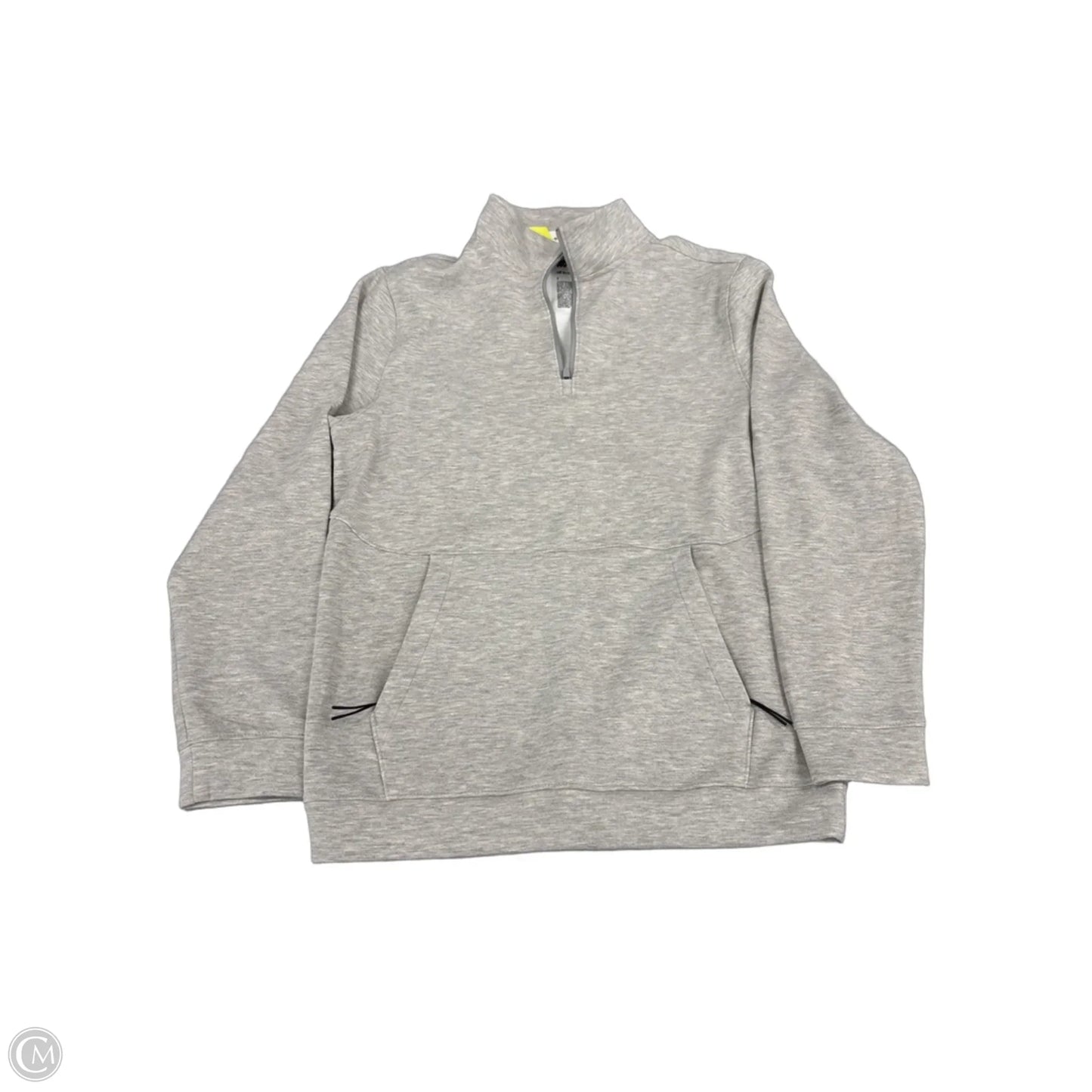 Athletic Top Long Sleeve Collar By All In Motion In Grey, Size: S