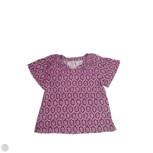 Top Short Sleeve By Croft And Barrow In Purple, Size: M