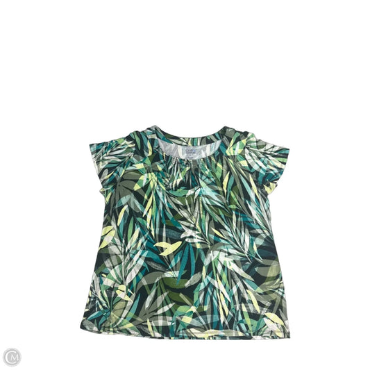 Top Short Sleeve By Croft And Barrow In Green, Size: L