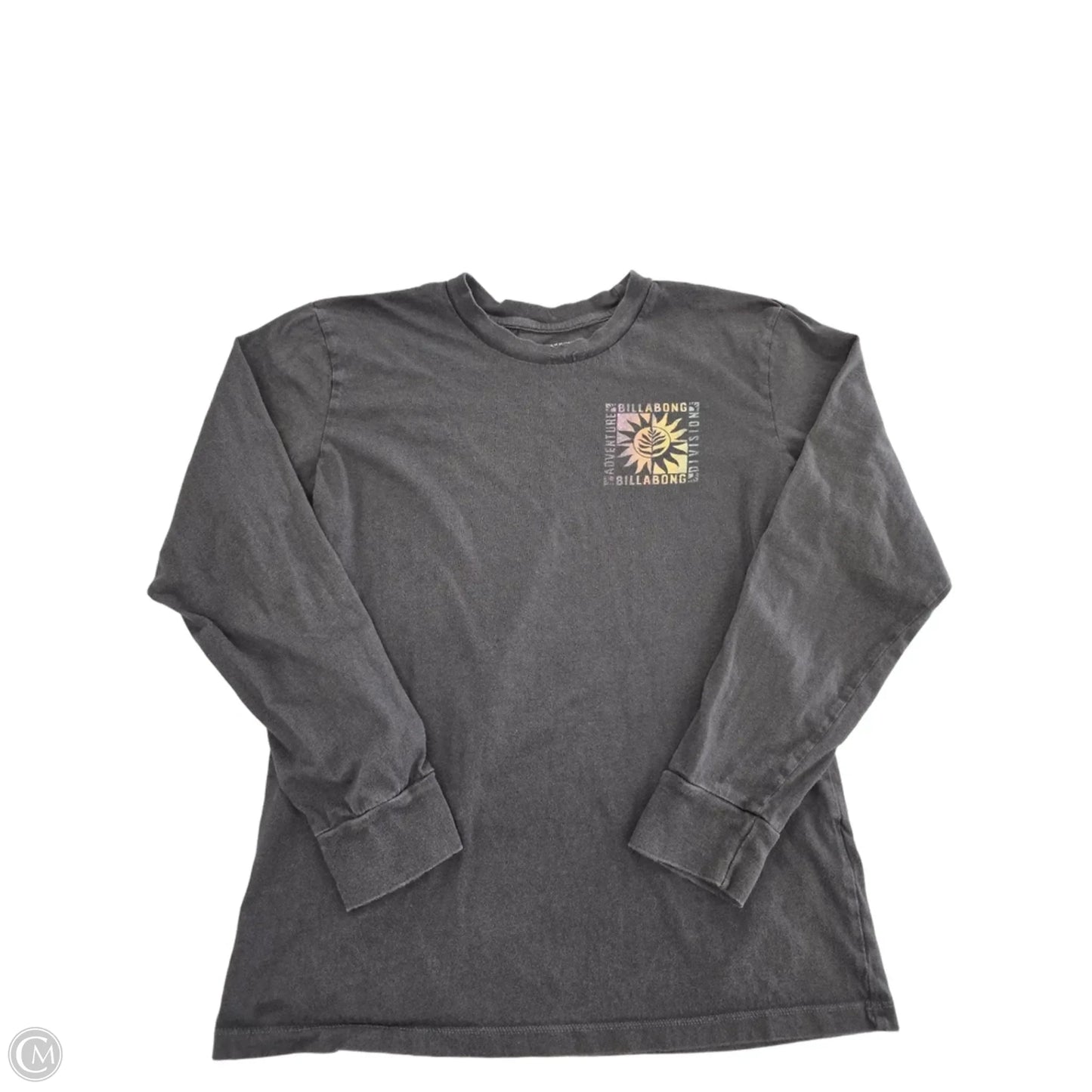 Top Long Sleeve By Billabong In Grey, Size: S