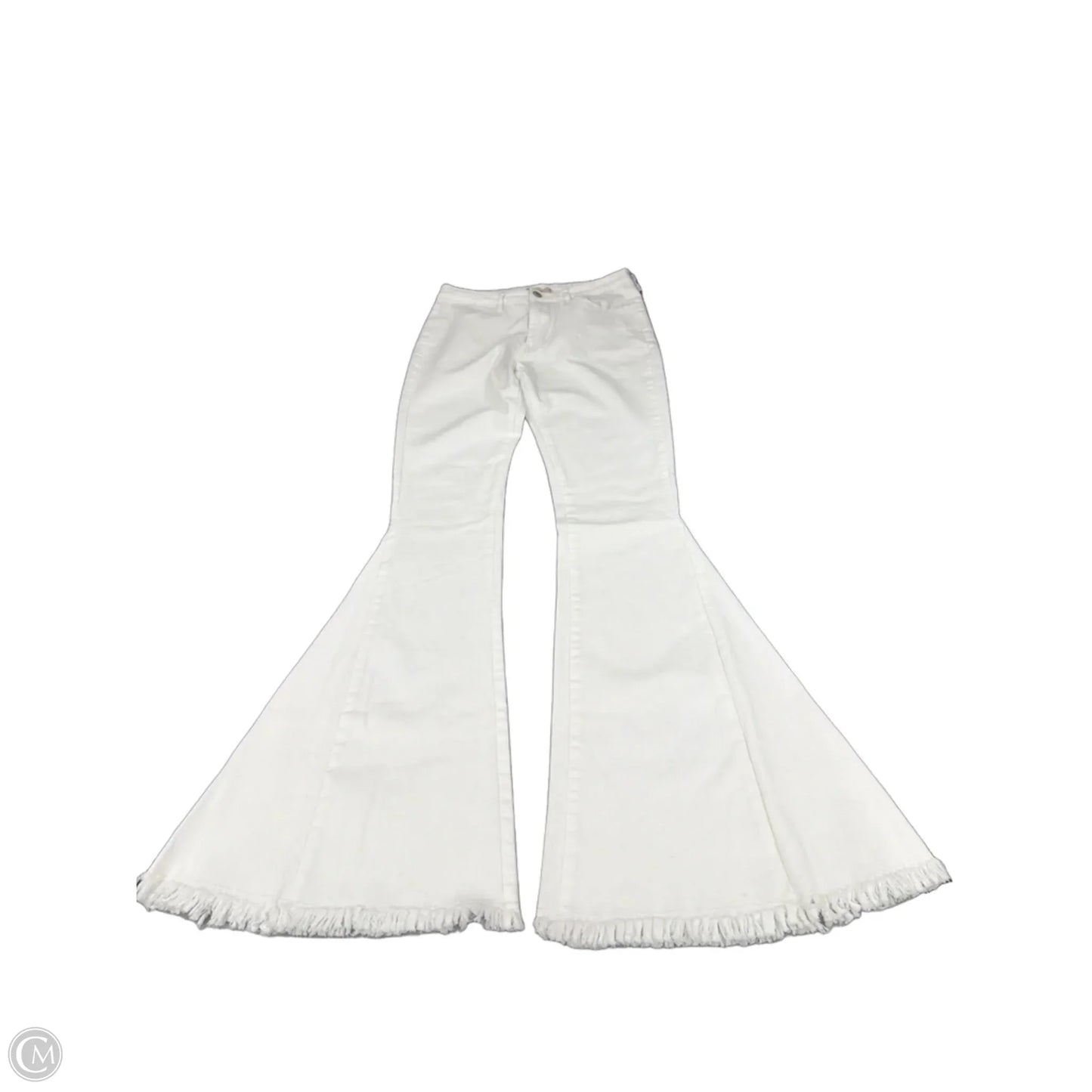 Jeans Flared By Cme In White Denim, Size: 4