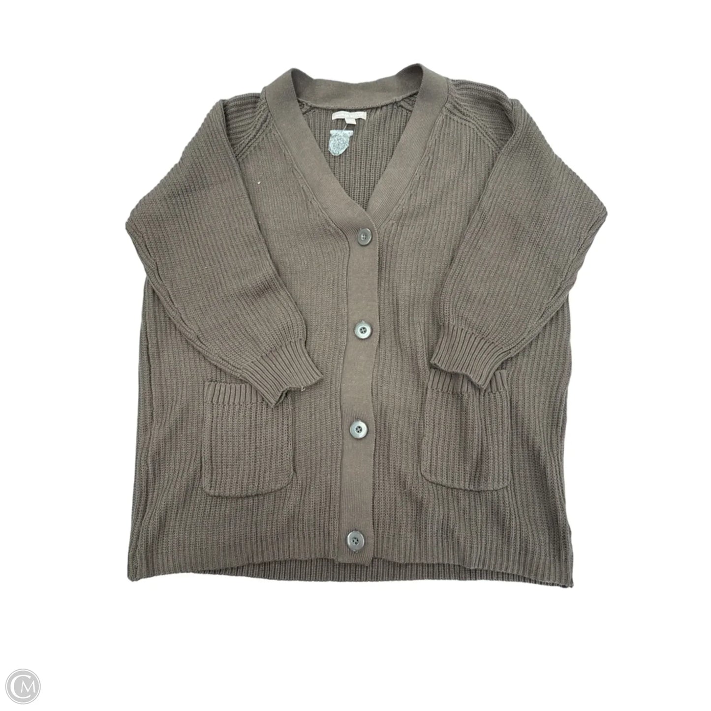 Sweater Cardigan By Woman Within In Brown, Size: 1x