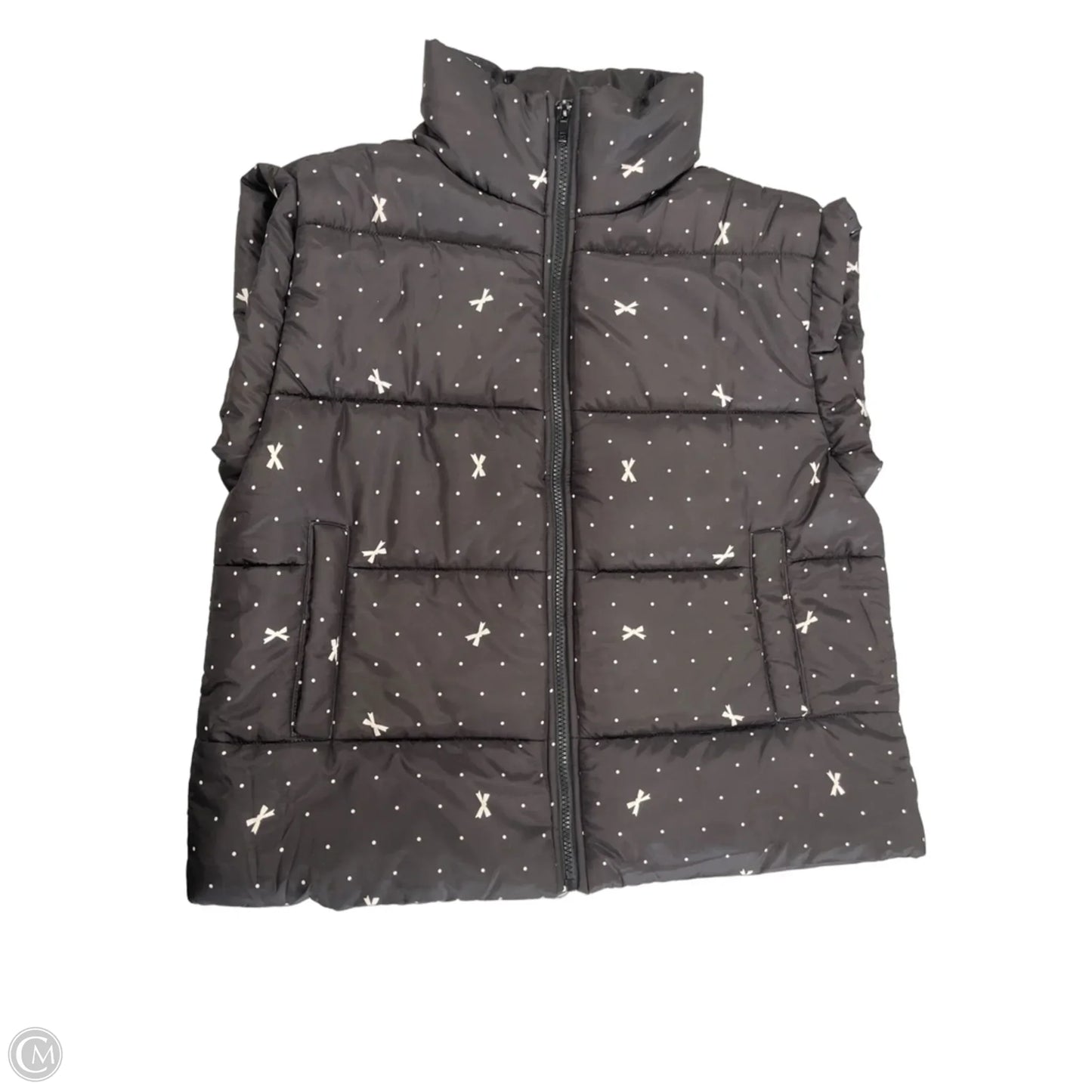 Vest Puffer & Quilted By Blu Pepper In Black, Size: M