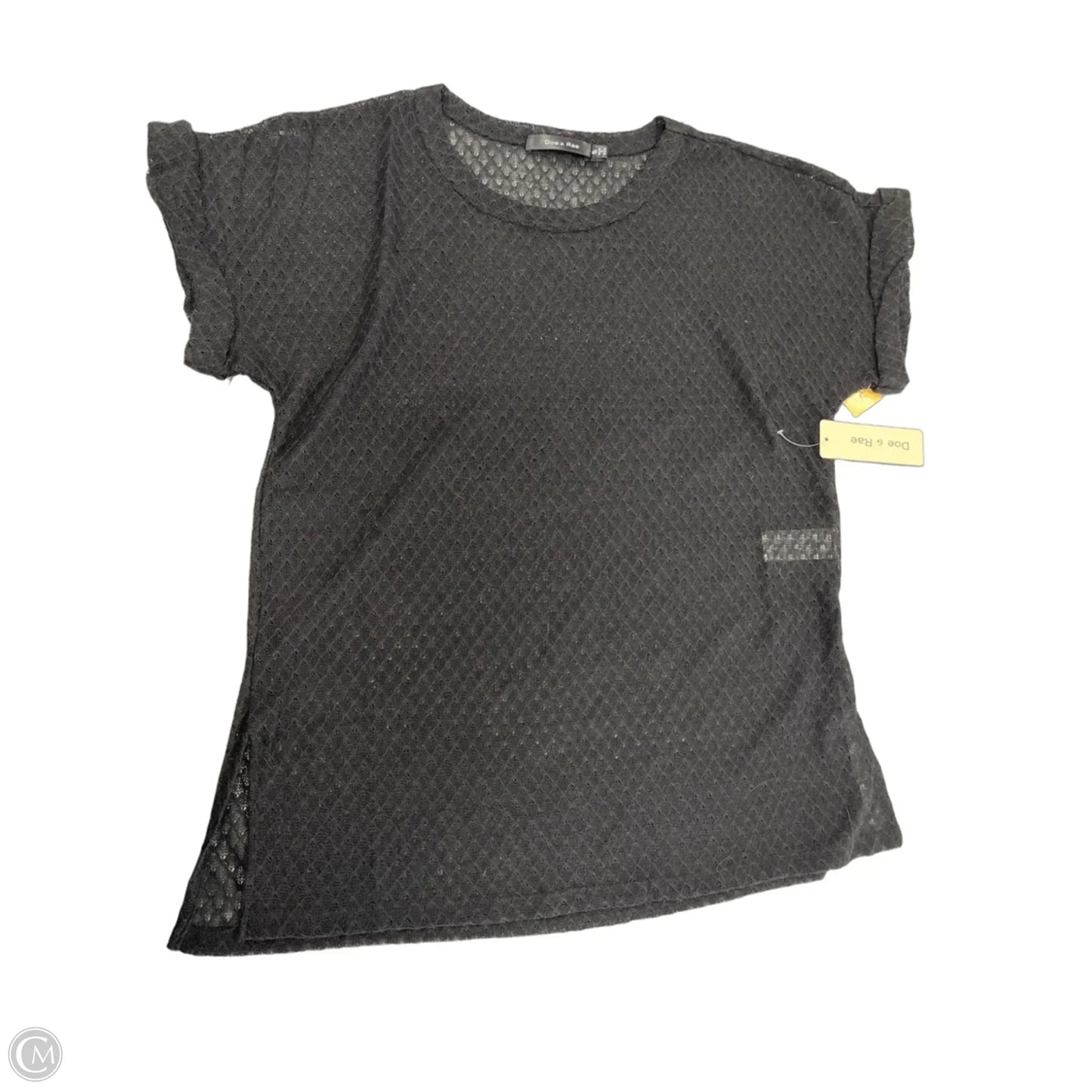 Top Short Sleeve By Doe & Rae In Black, Size: S