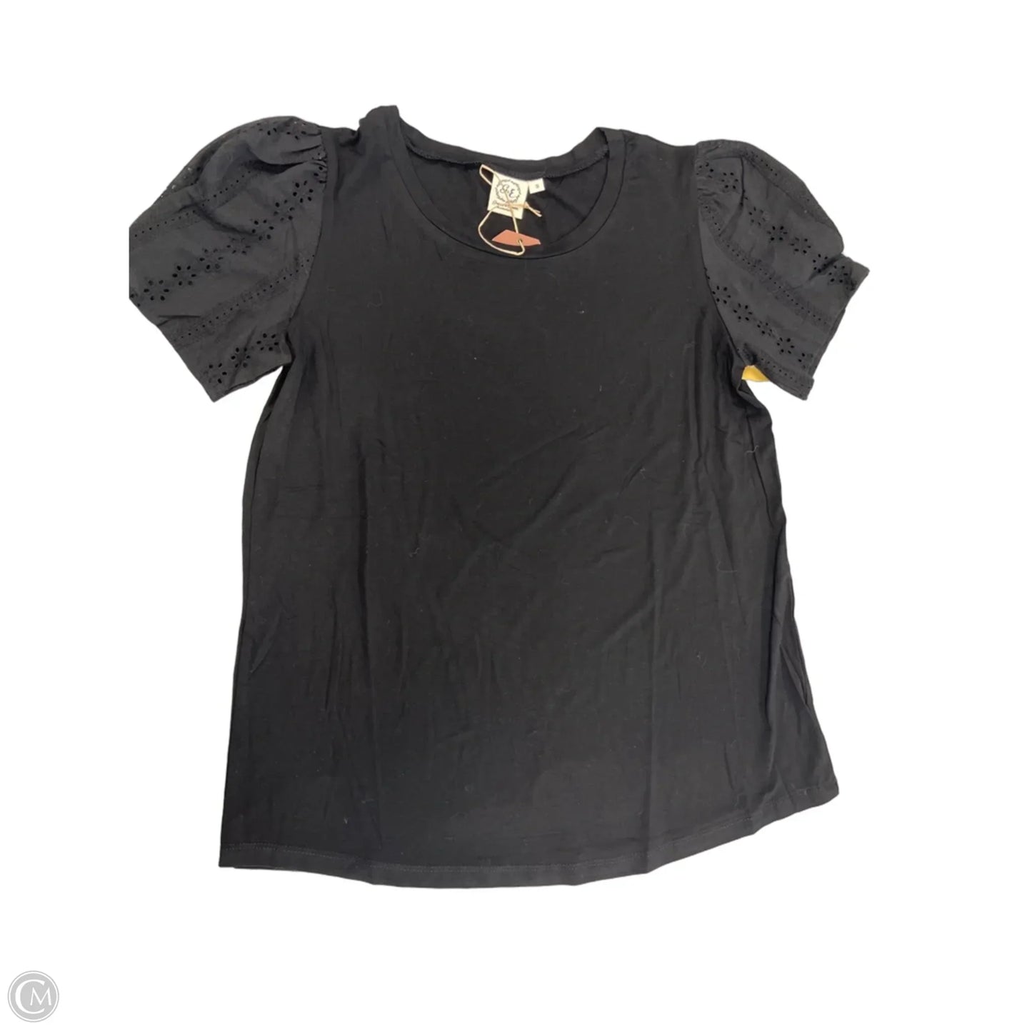 Top Short Sleeve By Cme In Black, Size: S