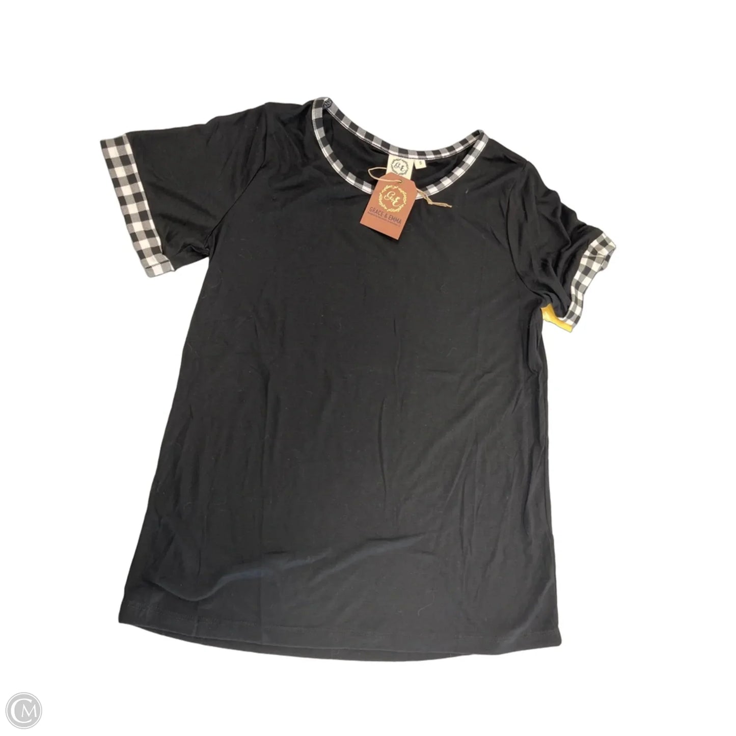 Top Short Sleeve By Cme In Black, Size: S