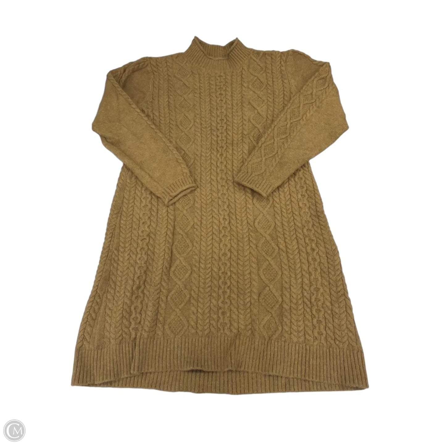 Dress Sweater By Cmf In Brown, Size: S