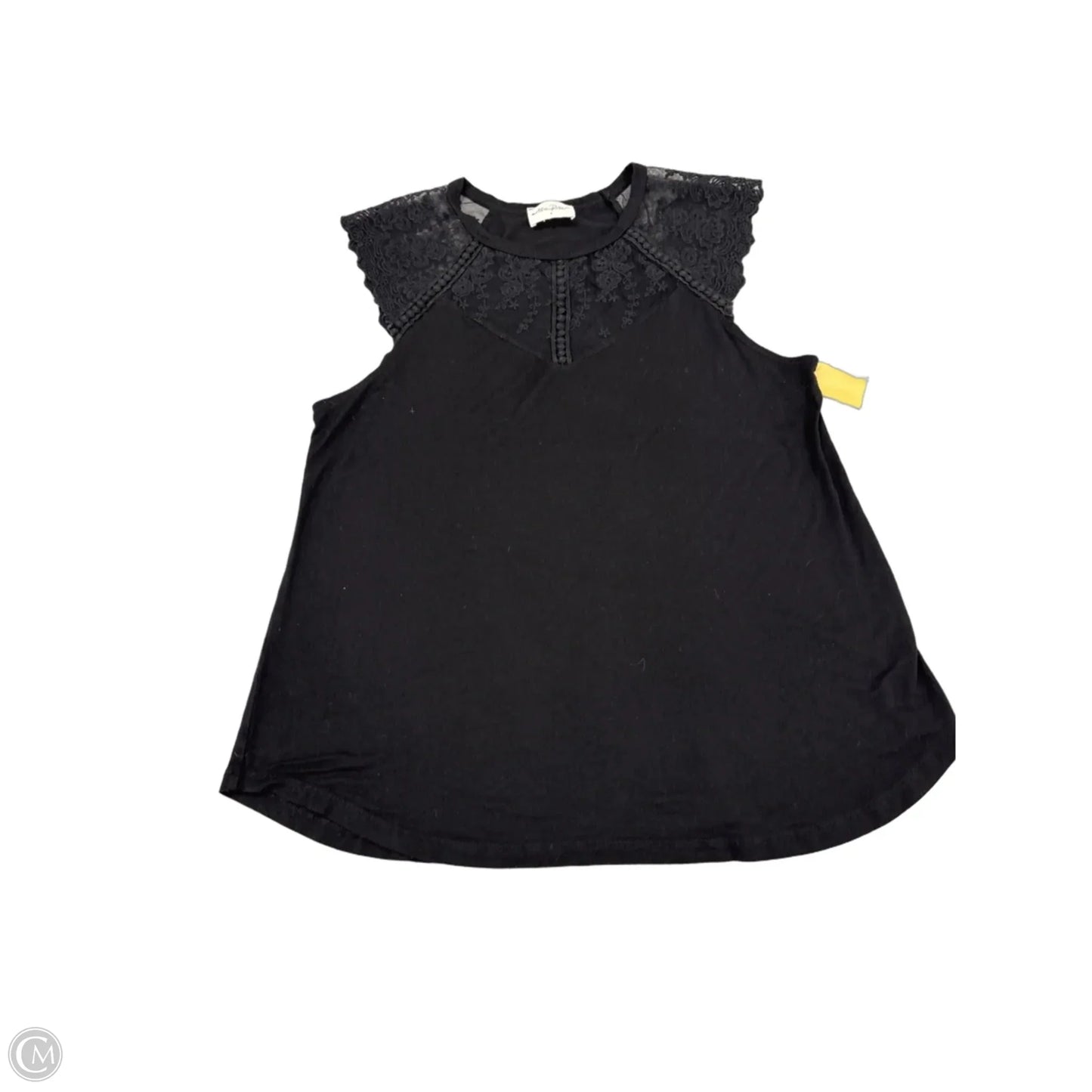 Top Short Sleeve By Allie Rose In Black, Size: S