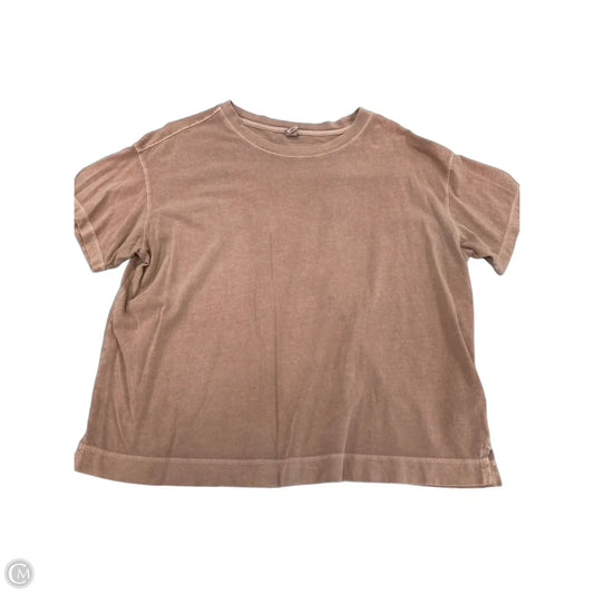 Top Short Sleeve By Old Navy In Tan, Size: Xl