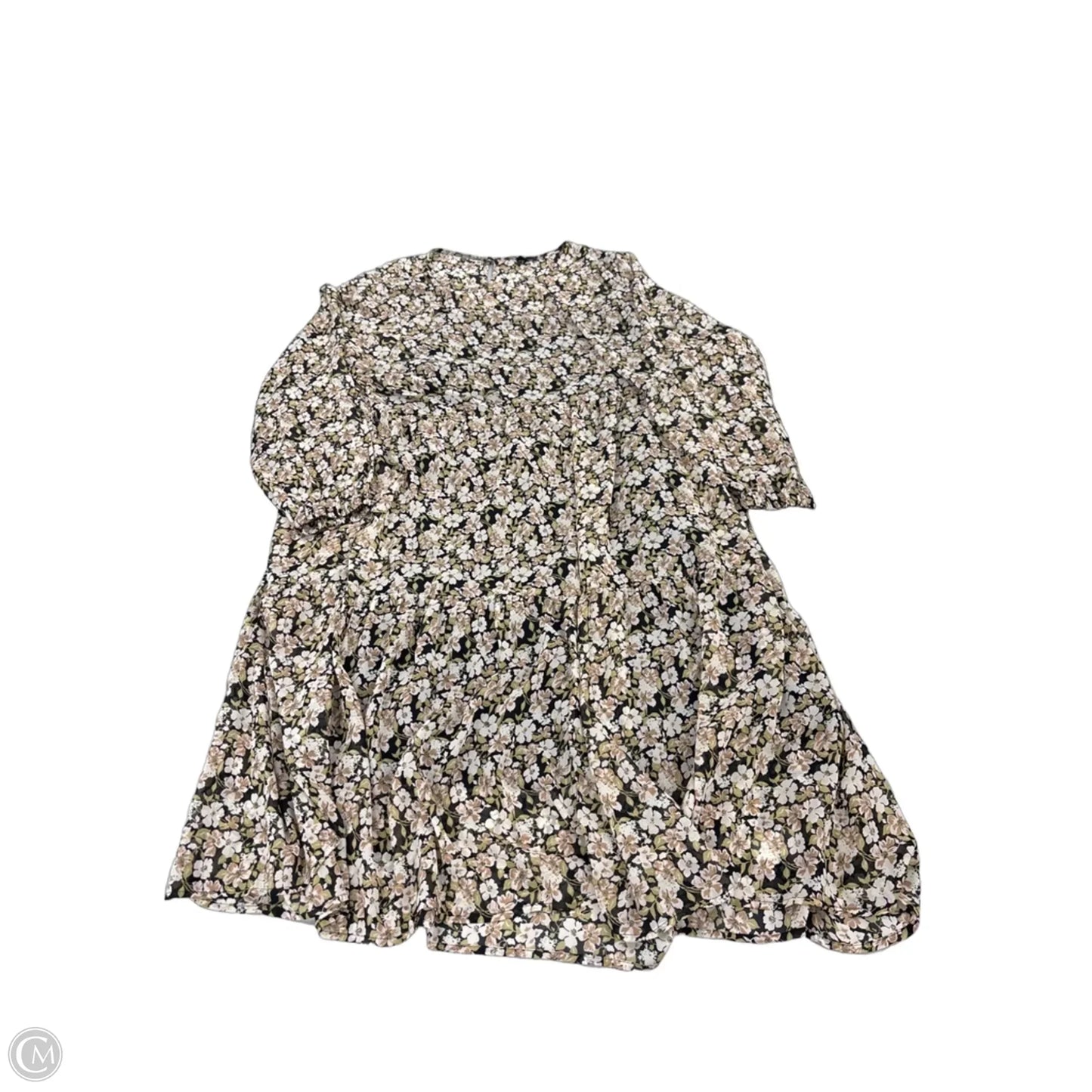 Dress Casual Midi By Ellos In Floral Print, Size: 1x