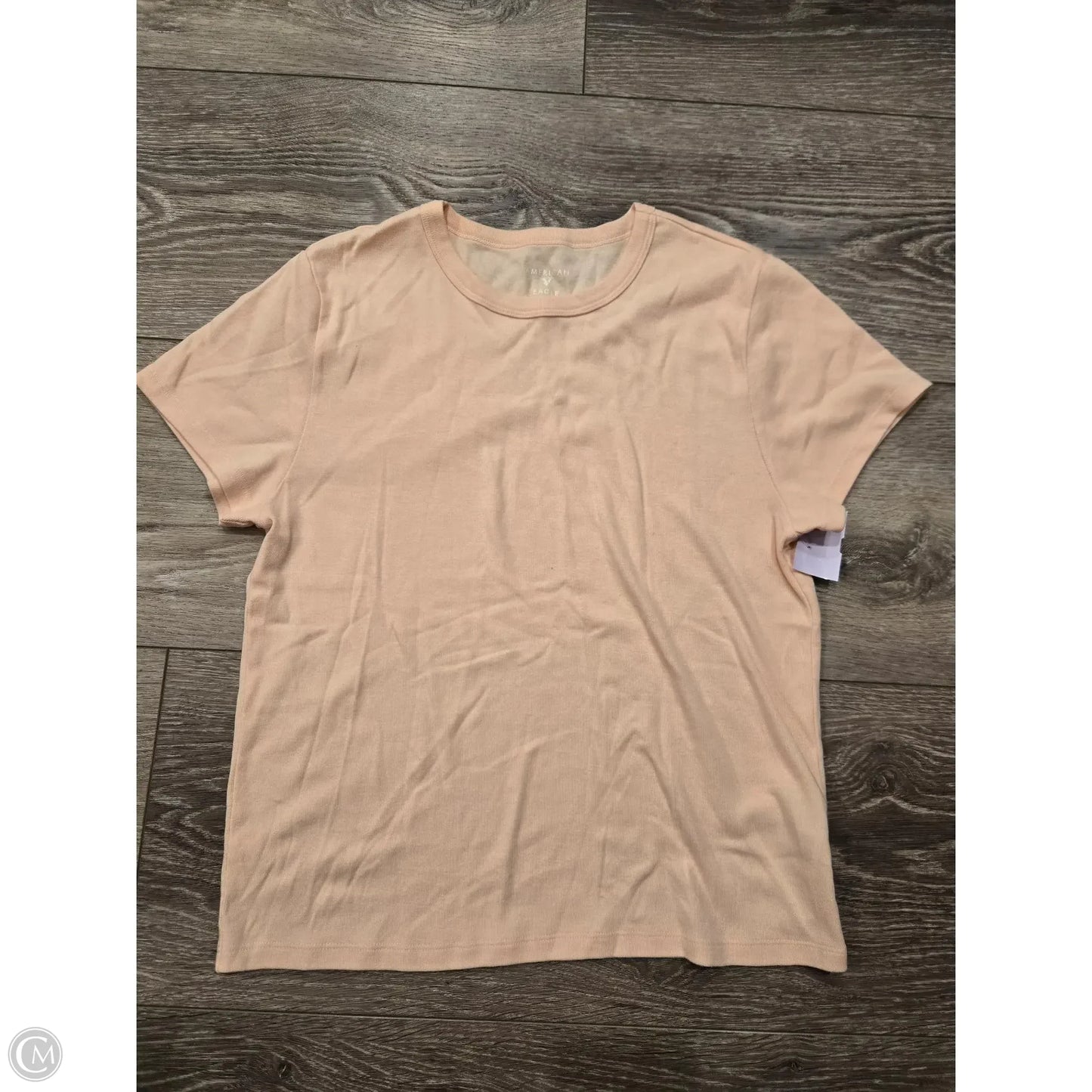 Top Short Sleeve Basic By American Eagle In Peach, Size: Xl
