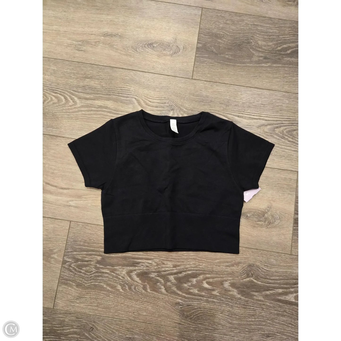 Top Short Sleeve By Offline In Black, Size: L