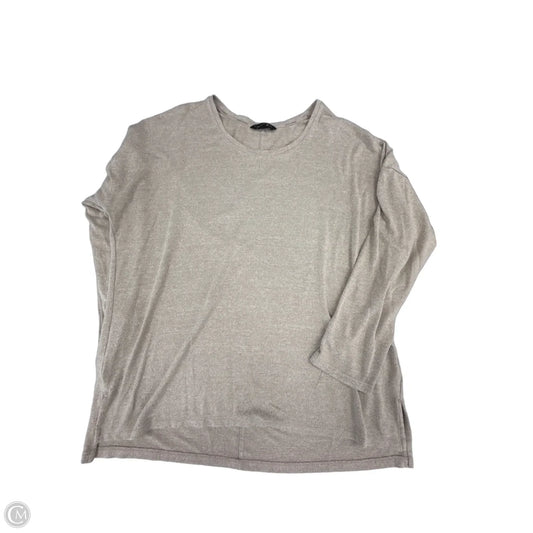 Top Long Sleeve By Banana Republic In Tan, Size: Xl