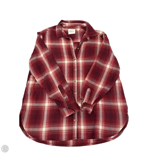 Top Long Sleeve By Jachs Girlfirend In Red, Size: Xl