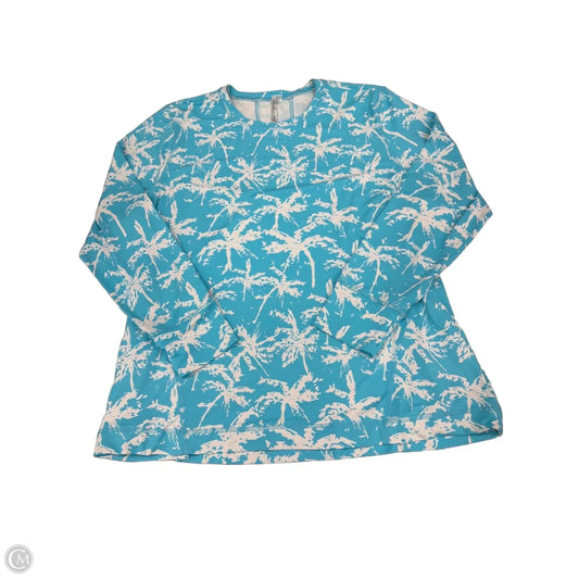 Top Long Sleeve By Lulu B In Blue, Size: 1x
