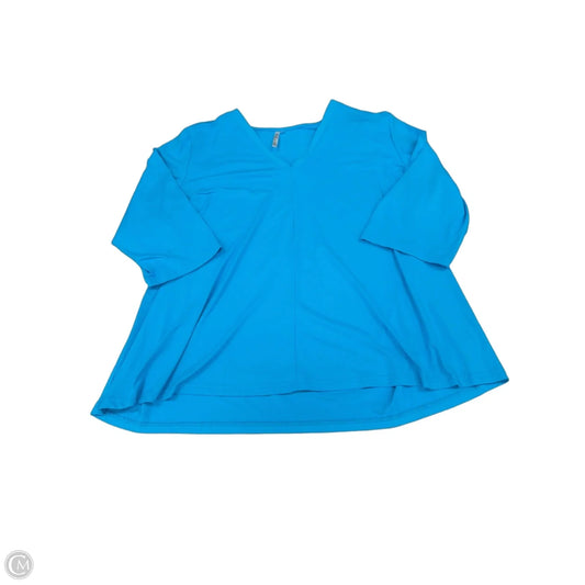 Top Long Sleeve By Lulu B In Blue, Size: 1x
