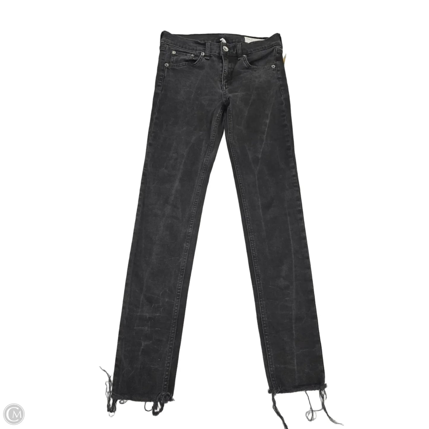 Jeans Skinny By Rag And Bone In Black Denim, Size: 4