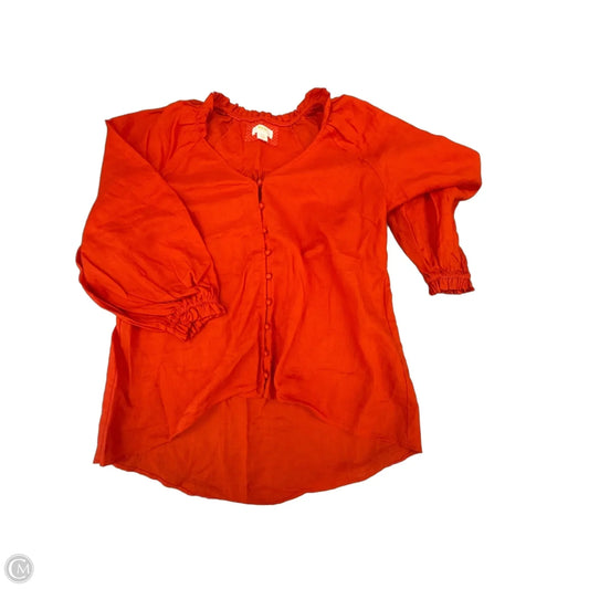 Top Long Sleeve By Maeve In Red, Size: Xl