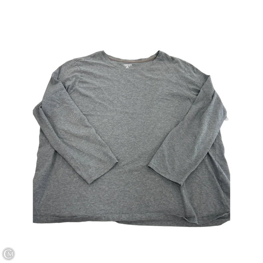 Top Long Sleeve By Lands End In Grey, Size: 2x