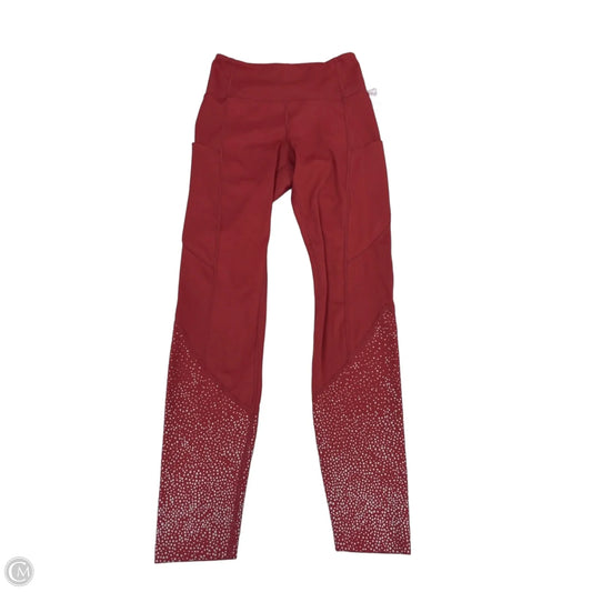 Athletic Leggings By Zyia In Red, Size: Xs