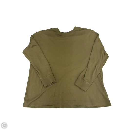 Top Long Sleeve By Lands End In Green, Size: L
