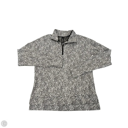 Athletic Top Long Sleeve Collar By Mondetta In Black & White, Size: Xs
