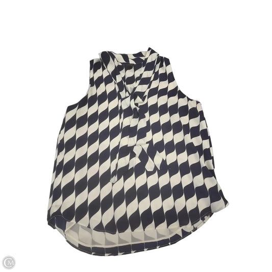 Tank Top By Ann Taylor In Blue & White, Size: L