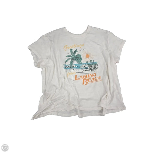 Top Short Sleeve By Lauren Conrad In Cream, Size: Xxl