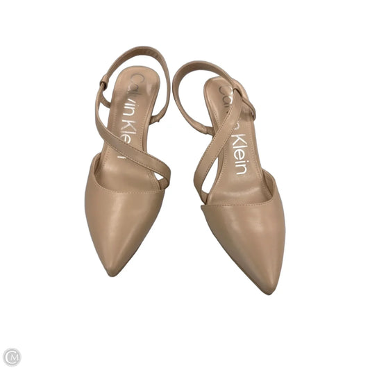 Shoes Heels Kitten By Calvin Klein In Beige, Size: 9
