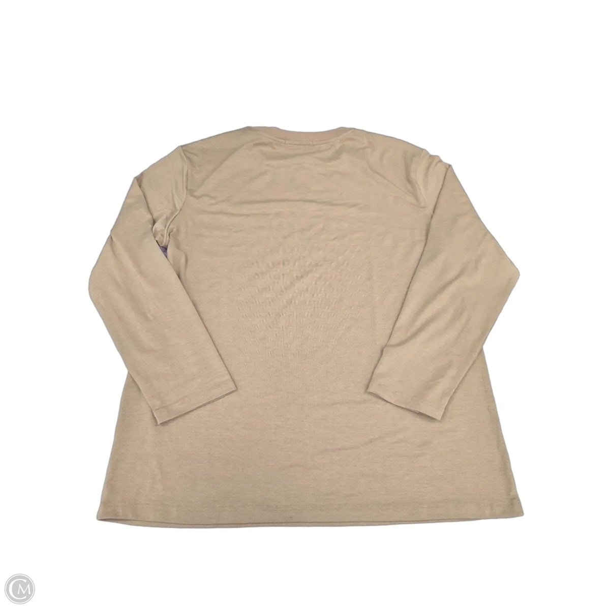 Top Long Sleeve Basic By Trendy Queen In Tan, Size: L