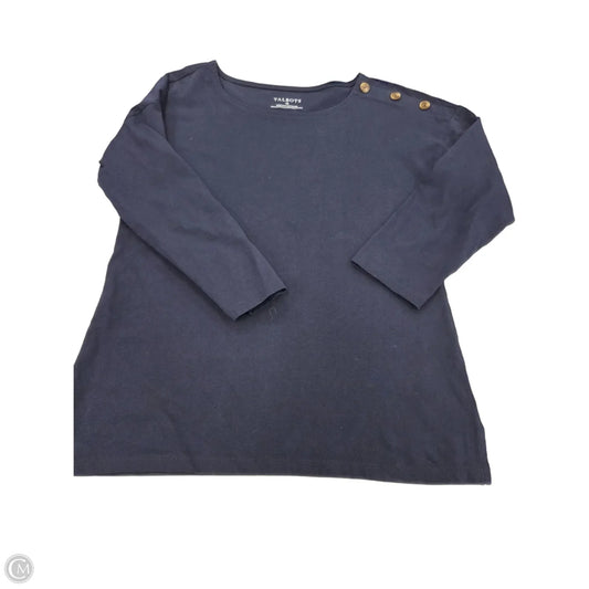 Top 3/4 Sleeve By Talbots In Navy, Size: Xs