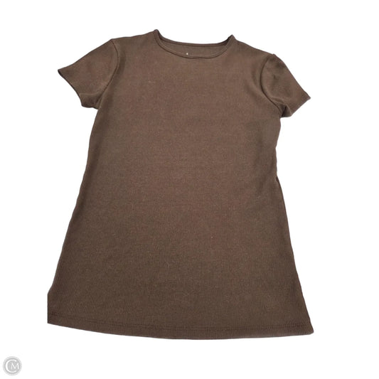 Top Short Sleeve Basic By A New Day In Brown, Size: Xs