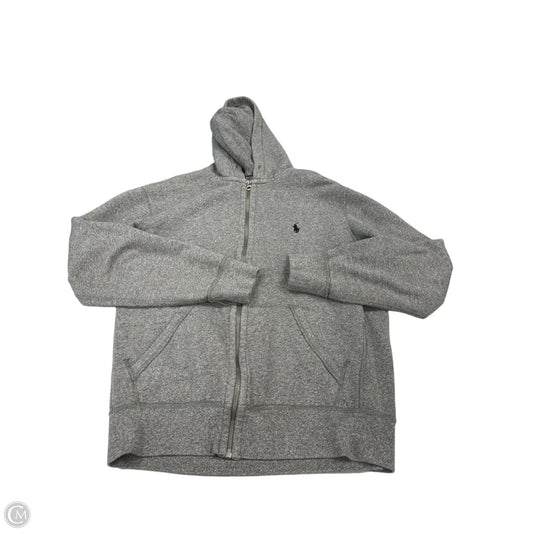 Sweatshirt Hoodie By Polo Ralph Lauren In Grey, Size: M