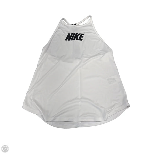 Athletic Tank Top By Nike In White, Size: M