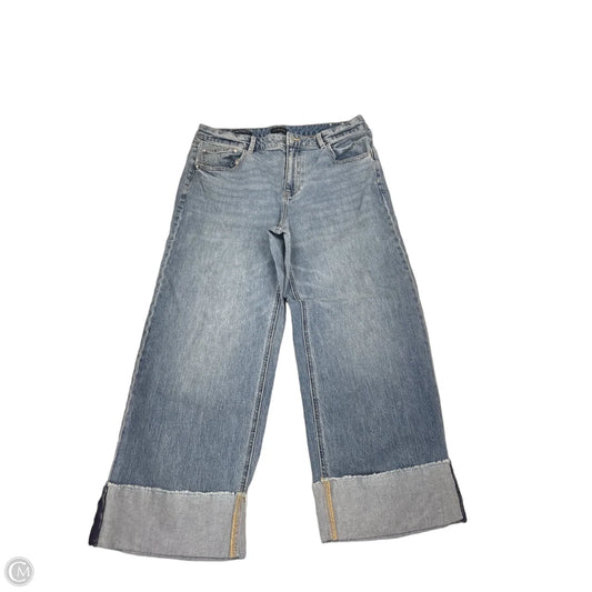 Jeans Straight By Talbots In Blue Denim, Size: 12