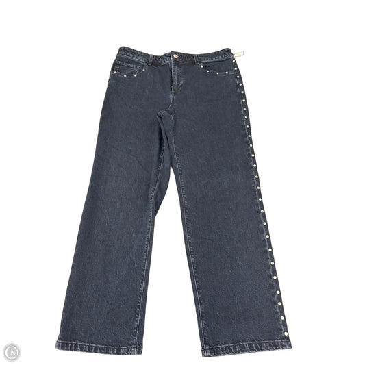 Jeans Straight By Talbots In Blue Denim, Size: 12