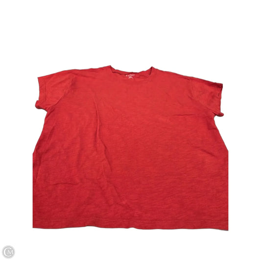Top Short Sleeve By Z Supply In Red, Size: L