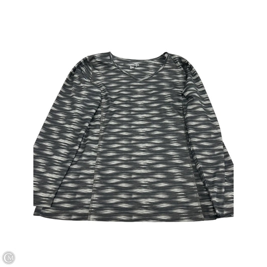 Top Long Sleeve By Made For Life In Black & Grey, Size: Xl